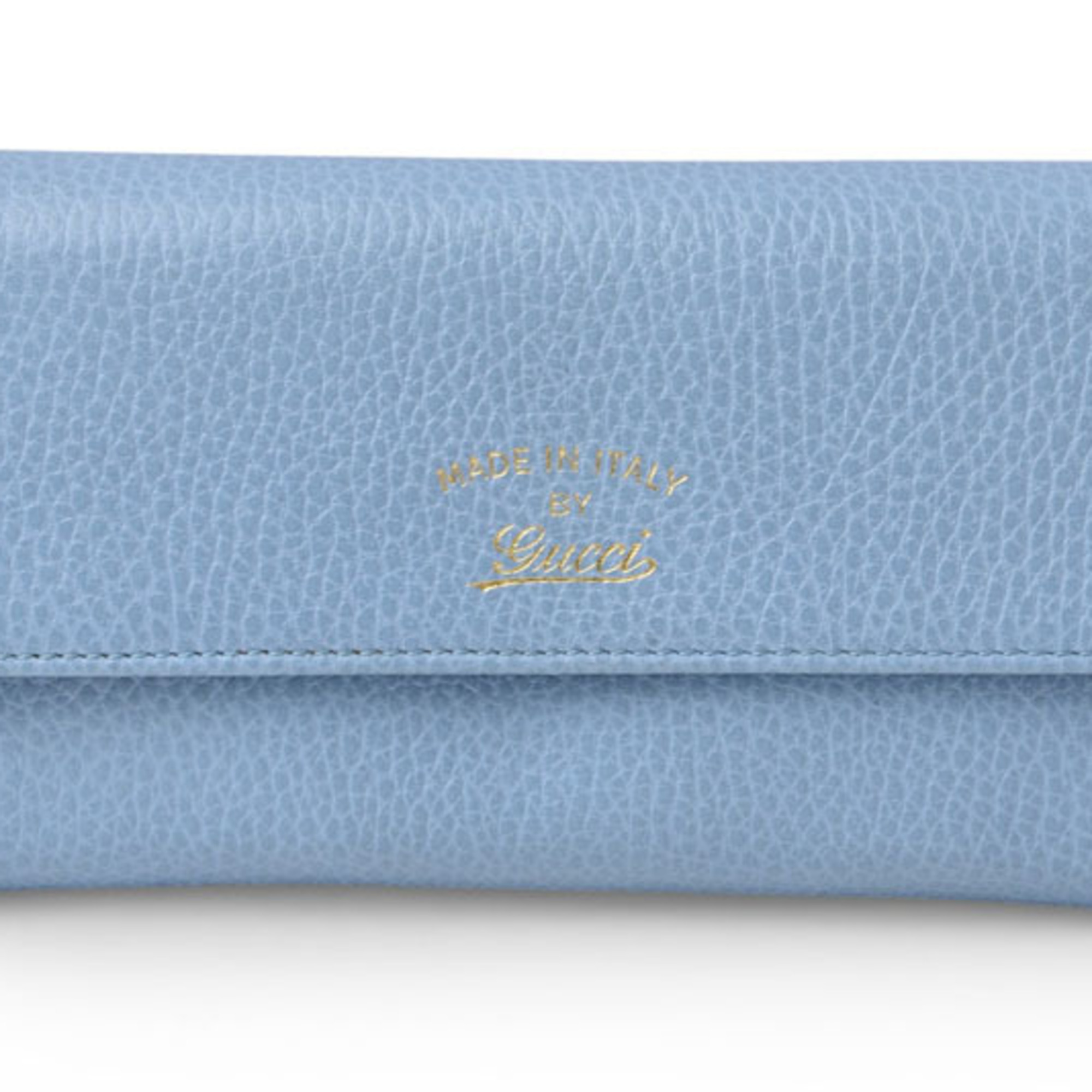 Gucci Swing Leather Bifold Long Wallet In Blue (354496)